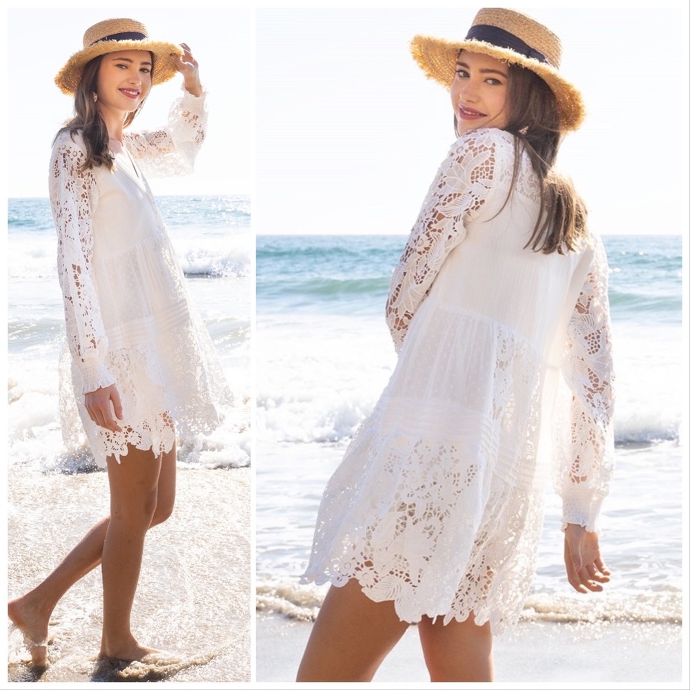 POL Romance Lovely in Lace White Mini Dress - Picture 3 of 11